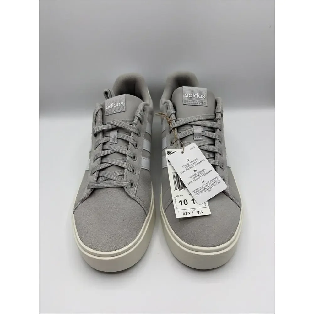 adidas Daily 4.0 Gray White Lace-Up Sneakers Shoes Men's US 10 NWT NO Box